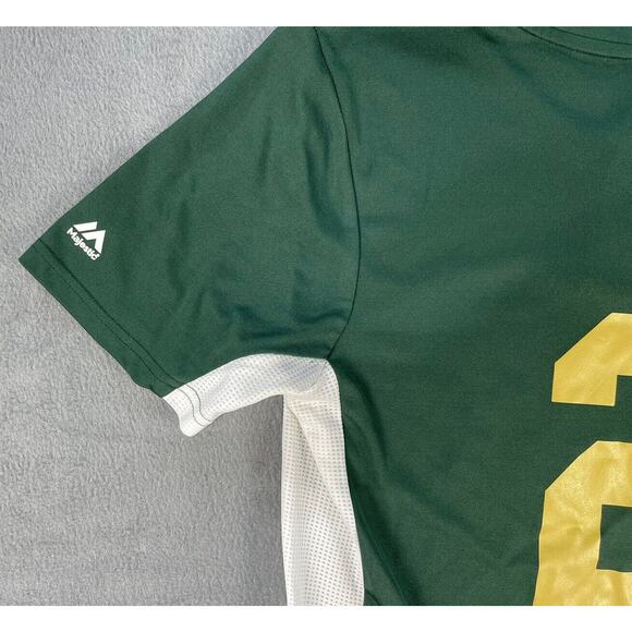 MAJESTIC Cool base Jersey USA Northwest #2 MLB Green And Yellow Small - Picture 6 of 7